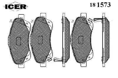 Комплект тормозных колодок, дисковый тормоз ICER купить