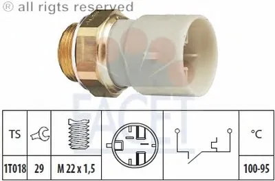 Термовыключатель, вентилятор радиатора FACET купить