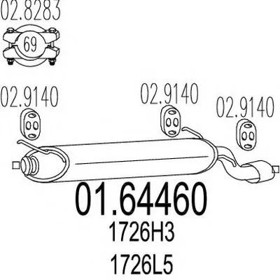 Глушитель выхлопных газов конечный MTS купить