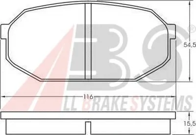 Комплект тормозных колодок, дисковый тормоз A.B.S. купить
