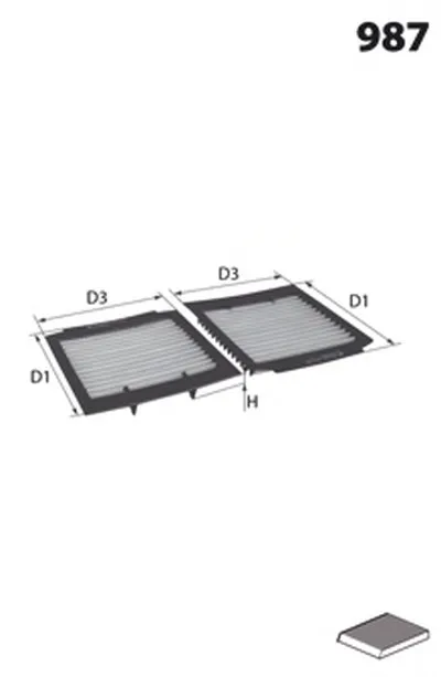 Фильтр, воздух во внутренном пространстве MECAFILTER MECAFILTER купить