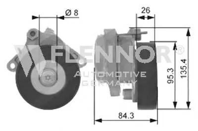 Натяжной ролик, поликлиновой  ремень FLENNOR купить