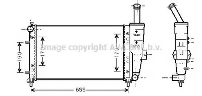 Радиатор, охлаждение двигателя AVA QUALITY COOLING купить