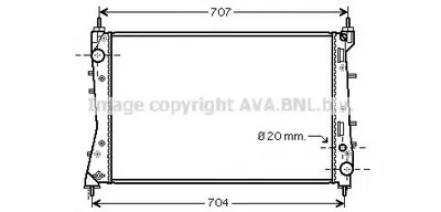 Радиатор, охлаждение двигателя AVA QUALITY COOLING купить
