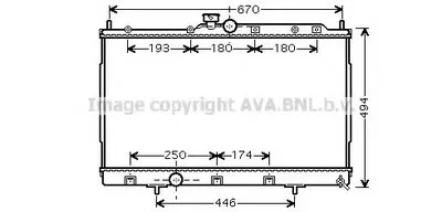 Радиатор, охлаждение двигателя AVA QUALITY COOLING купить