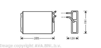 Теплообменник, отопление салона AVA QUALITY COOLING купить