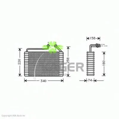 Испаритель, кондиционер KAGER купить