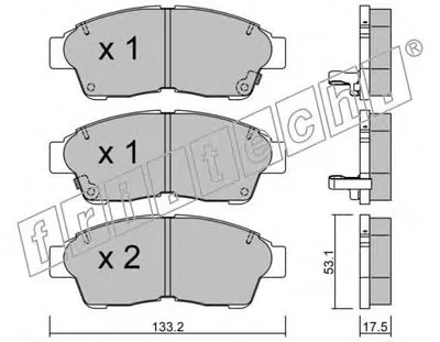 Комплект тормозных колодок, дисковый тормоз fri.tech. купить