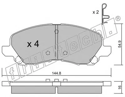 Комплект тормозных колодок, дисковый тормоз fri.tech. купить