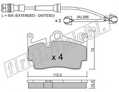 Комплект тормозных колодок, дисковый тормоз fri.tech. купить