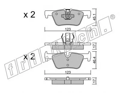 Комплект тормозных колодок, дисковый тормоз fri.tech. купить
