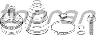 Шарнирный комплект, приводной вал TOPRAN купить