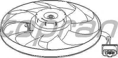 Вентилятор, охлаждение двигателя TOPRAN купить