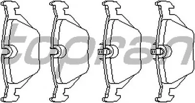 Комплект тормозных колодок, дисковый тормоз TOPRAN купить
