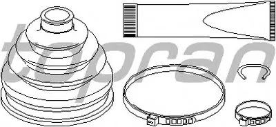 Комплект пылника, приводной вал TOPRAN купить