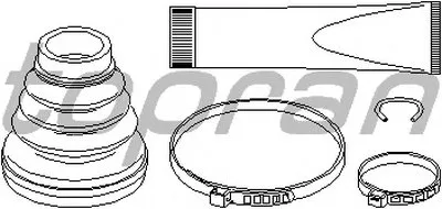 Комплект пылника, приводной вал TOPRAN купить