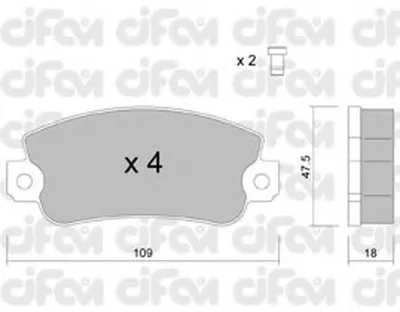 Комплект тормозных колодок, дисковый тормоз CIFAM купить