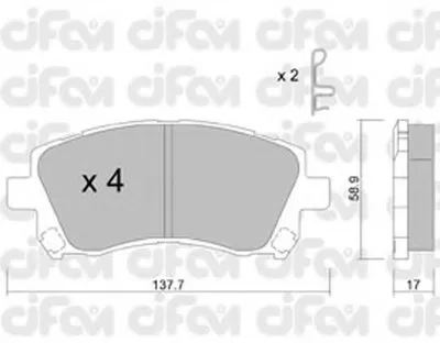 Комплект тормозных колодок, дисковый тормоз CIFAM купить