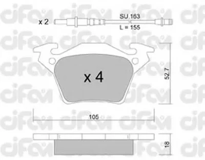 Комплект тормозных колодок, дисковый тормоз CIFAM купить