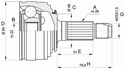 Шарнирный комплект, приводной вал SPIN OPEN PARTS купить