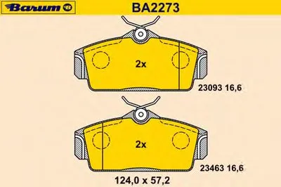 Комплект тормозных колодок, дисковый тормоз BARUM купить