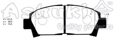 Комплект тормозных колодок, дисковый тормоз ASHUKI купить