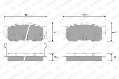 Комплект тормозных колодок, дисковый тормоз WEEN купить