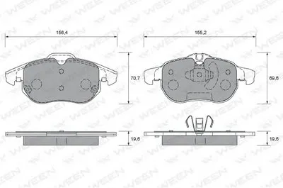 Комплект тормозных колодок, дисковый тормоз WEEN купить