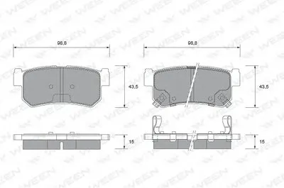 Комплект тормозных колодок, дисковый тормоз WEEN купить