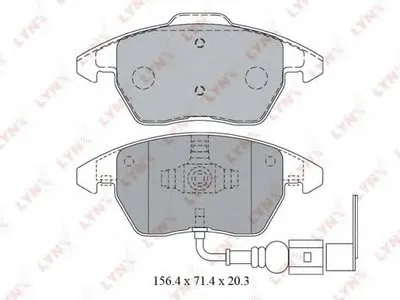 Комплект тормозных колодок, дисковый тормоз LYNXauto купить