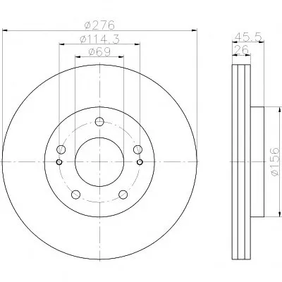 Тормозной диск HELLA PAGID купить