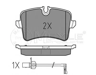 Комплект тормозных колодок, дисковый тормоз MEYLE купить