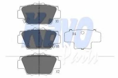 Комплект тормозных колодок, дисковый тормоз KAVO PARTS купить