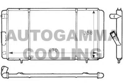 Радиатор, охлаждение двигателя AUTOGAMMA купить