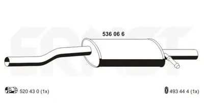 Глушитель выхлопных газов конечный ERNST купить