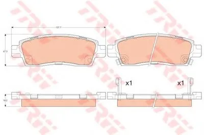 Комплект тормозных колодок, дисковый тормоз TRW купить