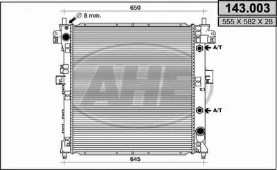 Радиатор, охлаждение двигателя AHE купить
