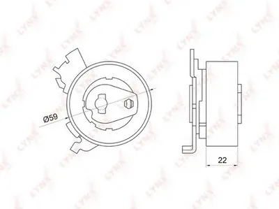 Натяжной ролик, ремень ГРМ LYNXauto купить
