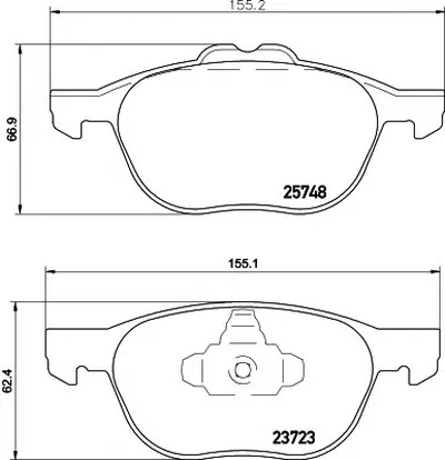 Комплект тормозных колодок, дисковый тормоз HELLA PAGID купить