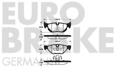 Комплект тормозных колодок, дисковый тормоз EUROBRAKE купить