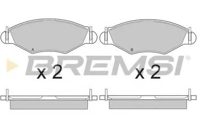 Комплект тормозных колодок, дисковый тормоз BREMSI купить