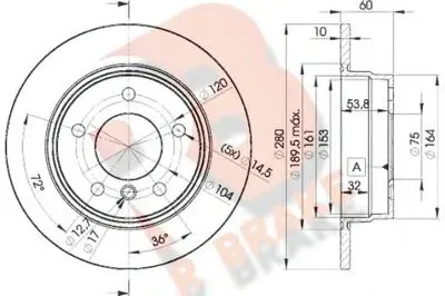 Тормозной диск R BRAKE купить