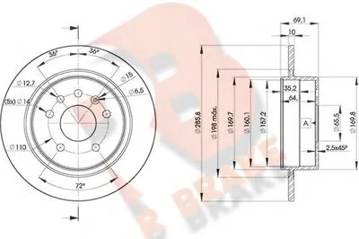 Тормозной диск R BRAKE купить