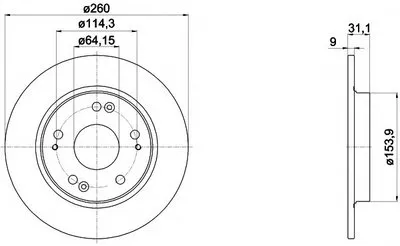 Тормозной диск PRO HELLA купить