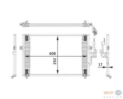 Конденсатор, кондиционер BEHR HELLA SERVICE HELLA купить