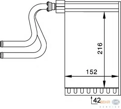 Теплообменник, отопление салона BEHR HELLA SERVICE HELLA купить