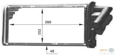 Теплообменник, отопление салона BEHR HELLA SERVICE HELLA купить