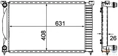 Радиатор, охлаждение двигателя BEHR HELLA SERVICE HELLA купить