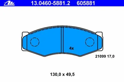 Комплект тормозных колодок, дисковый тормоз ATE купить
