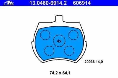 Комплект тормозных колодок, дисковый тормоз ATE купить